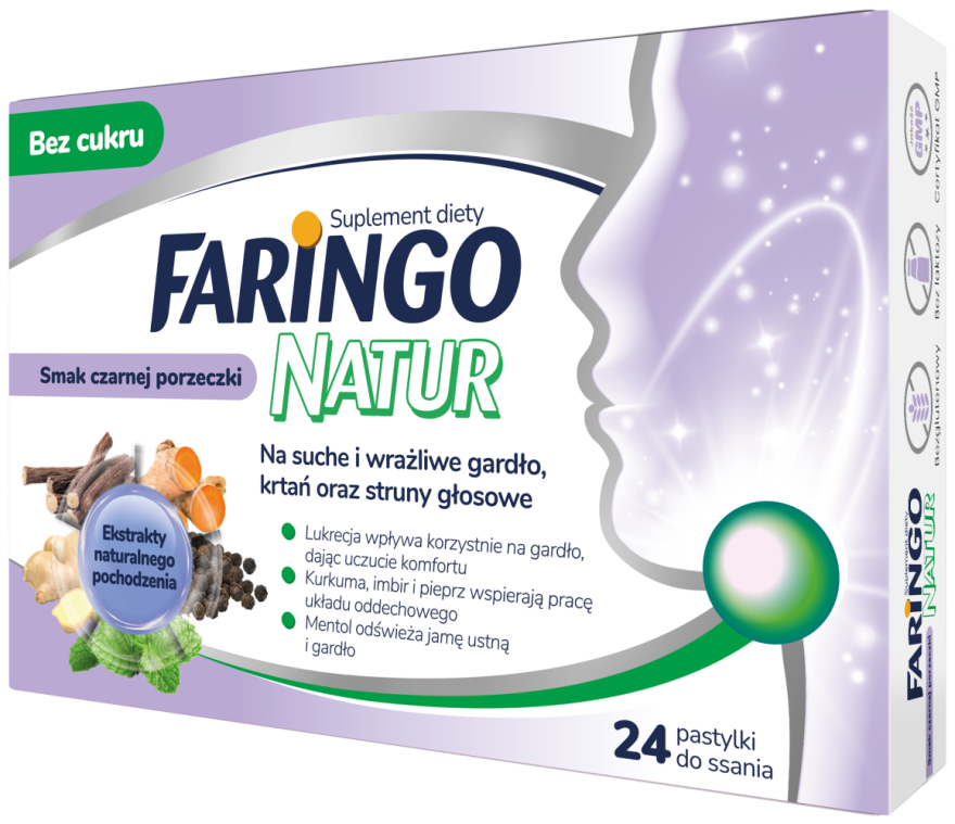 FaringoNatur, smak czarnej porzeczki – opakowanie